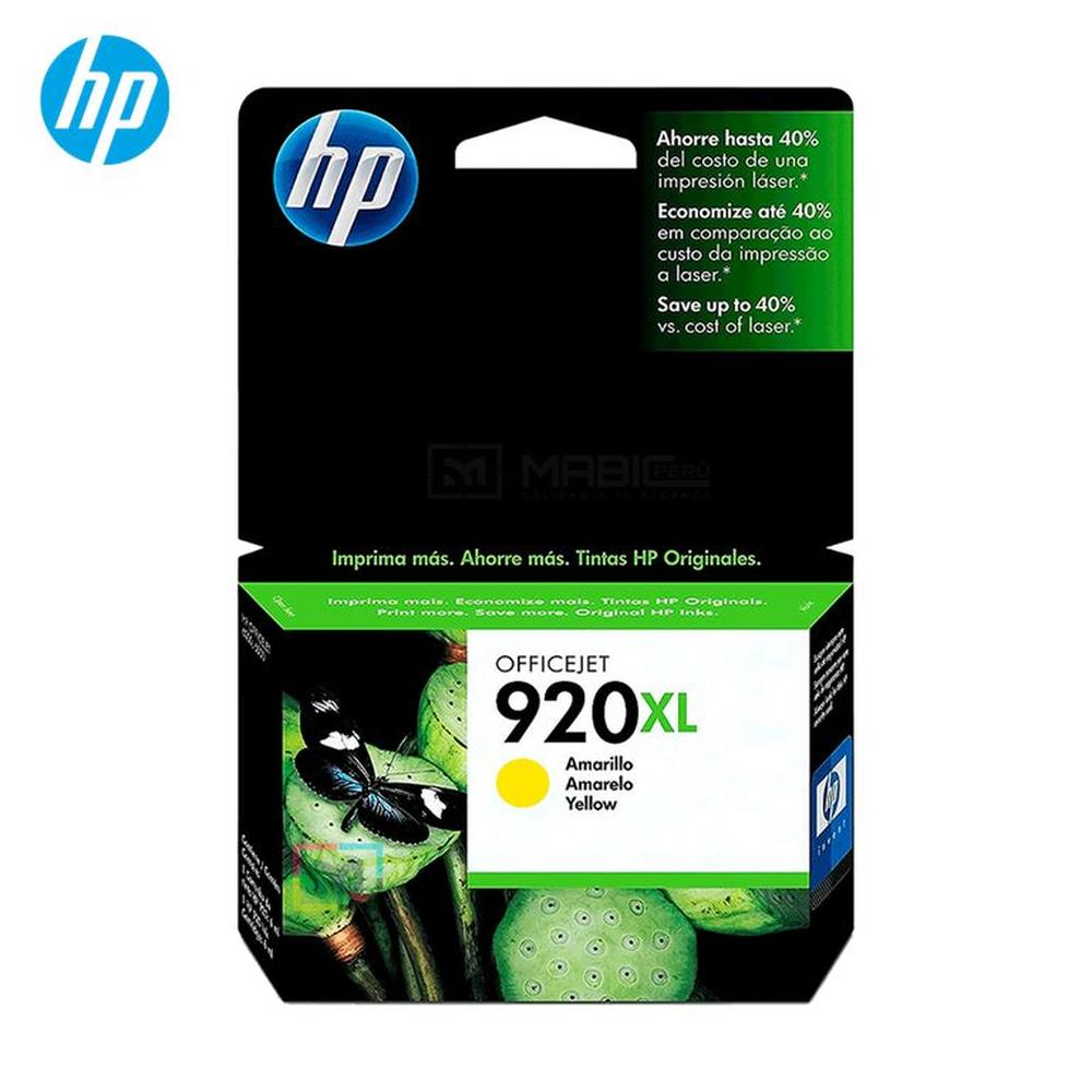 Cartucho de Tinta HP 920XL Amarillo CD974AL OfficeJet 6500 7500 Original