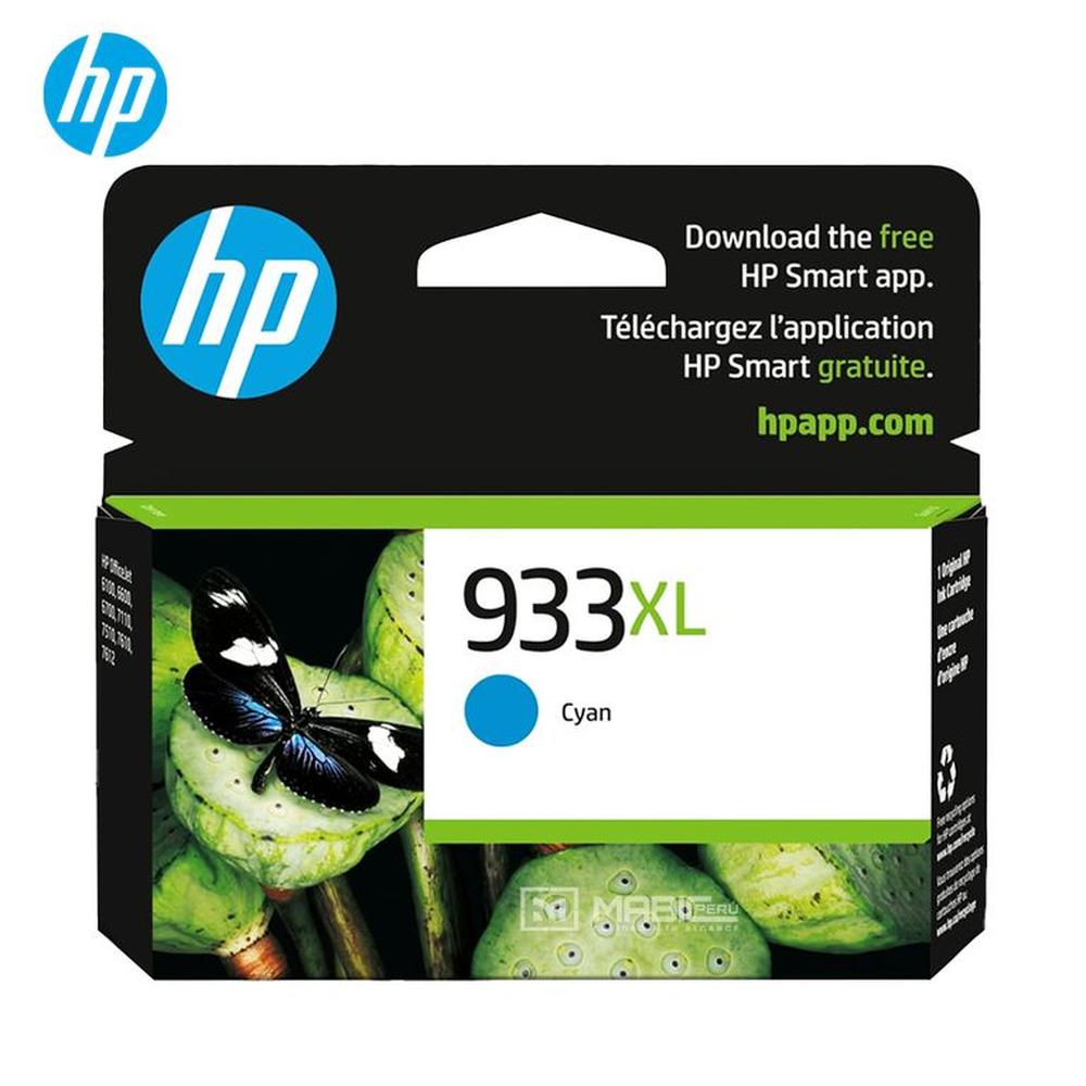 Cartucho de Tinta HP 933XL Cian CN054AL OfficeJet 6700 7710 7610 Original