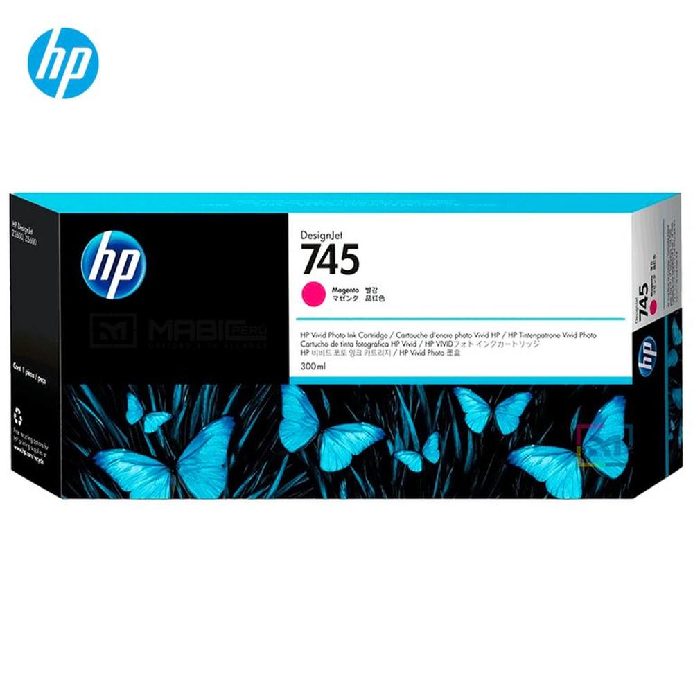 Cartucho de Tinta HP 745 Magenta F9JK01A DesignJet Z2600 Z5600 Original - 300ml
