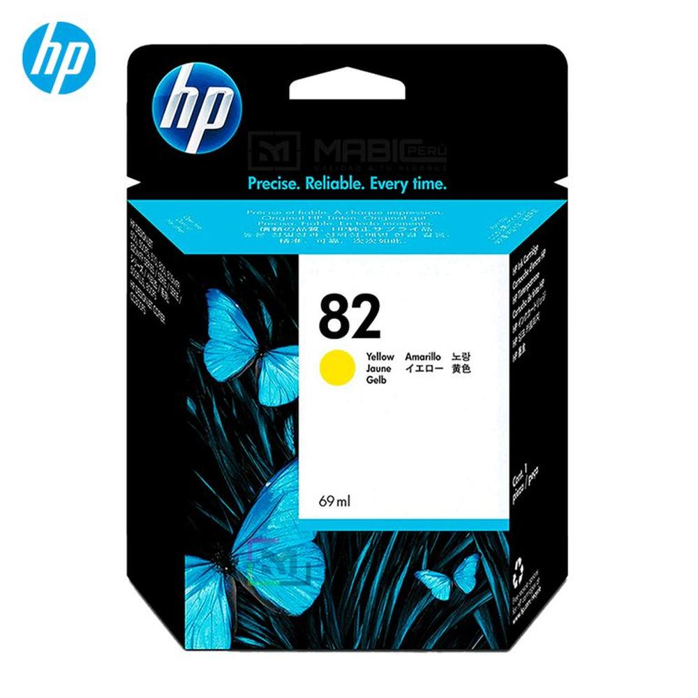 Cartucho de Tinta HP 82 Amarillo C4913A DesignJet 510 815 Original - 69ml