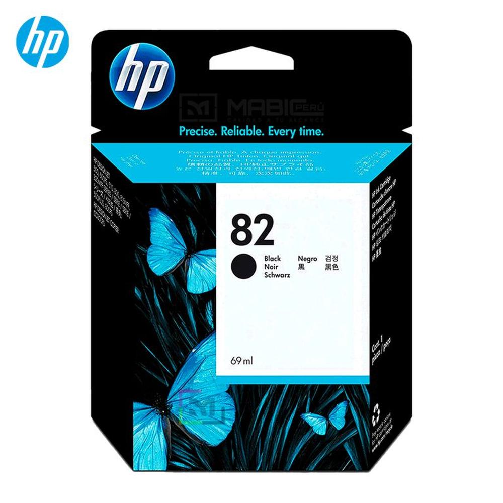 Cartucho de Tinta HP 82 Negro CH565A DesignJet 510 815 Original - 69ml