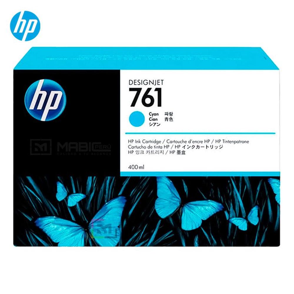 Cartucho de Tinta HP 761 Cian CM994A DesignJet T7100 Original - 400ml