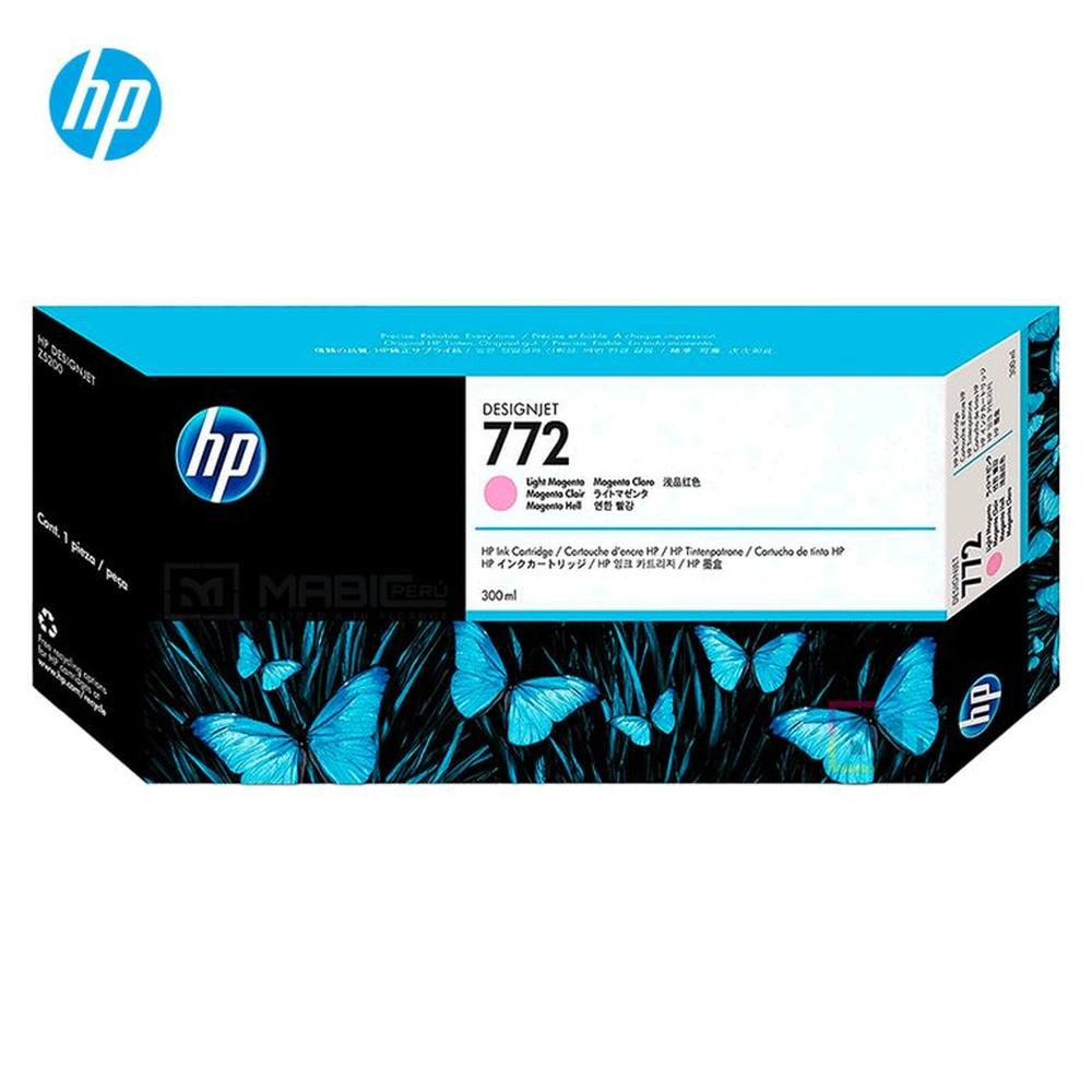 Cartucho de Tinta HP 772 Magenta Claro CN631A DesignJet Z5400 Z5200 Original - 300ml
