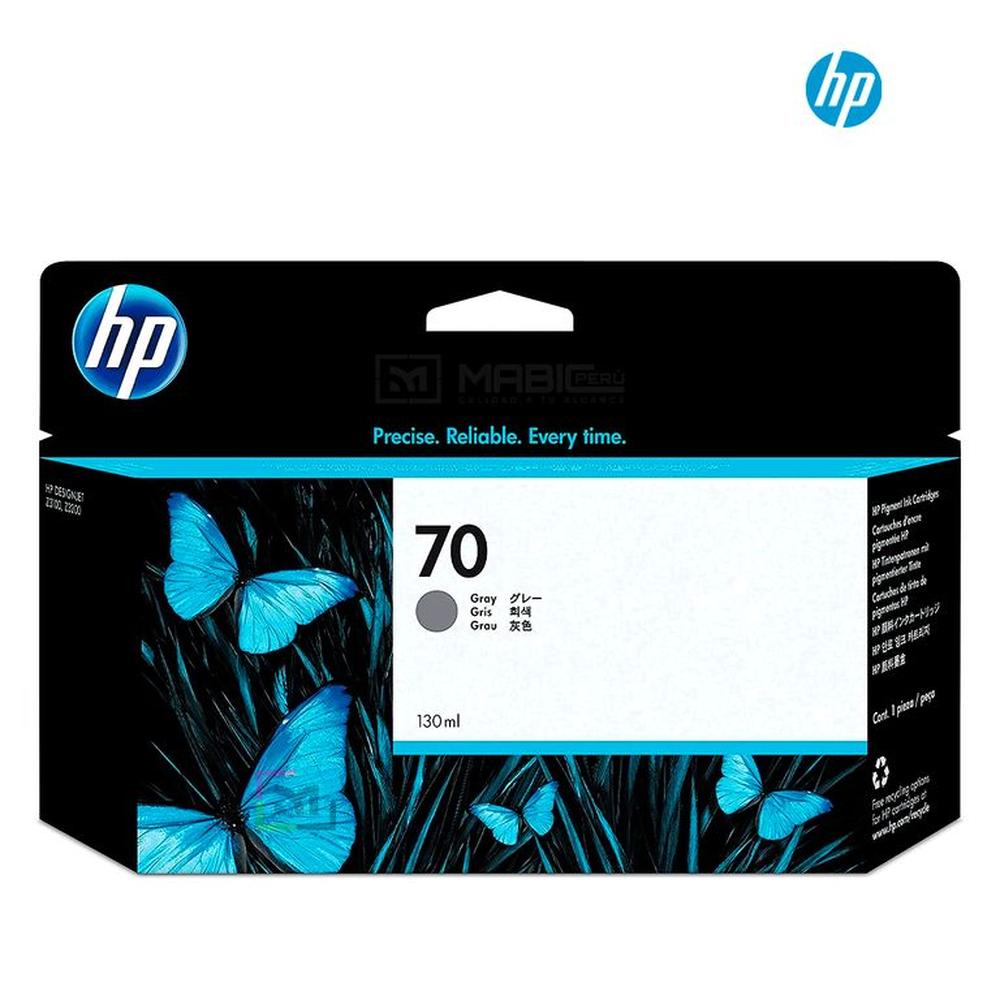 Cartucho de Tinta HP 70 Gris C9450A DesignJet Z2100 Original - 130ml