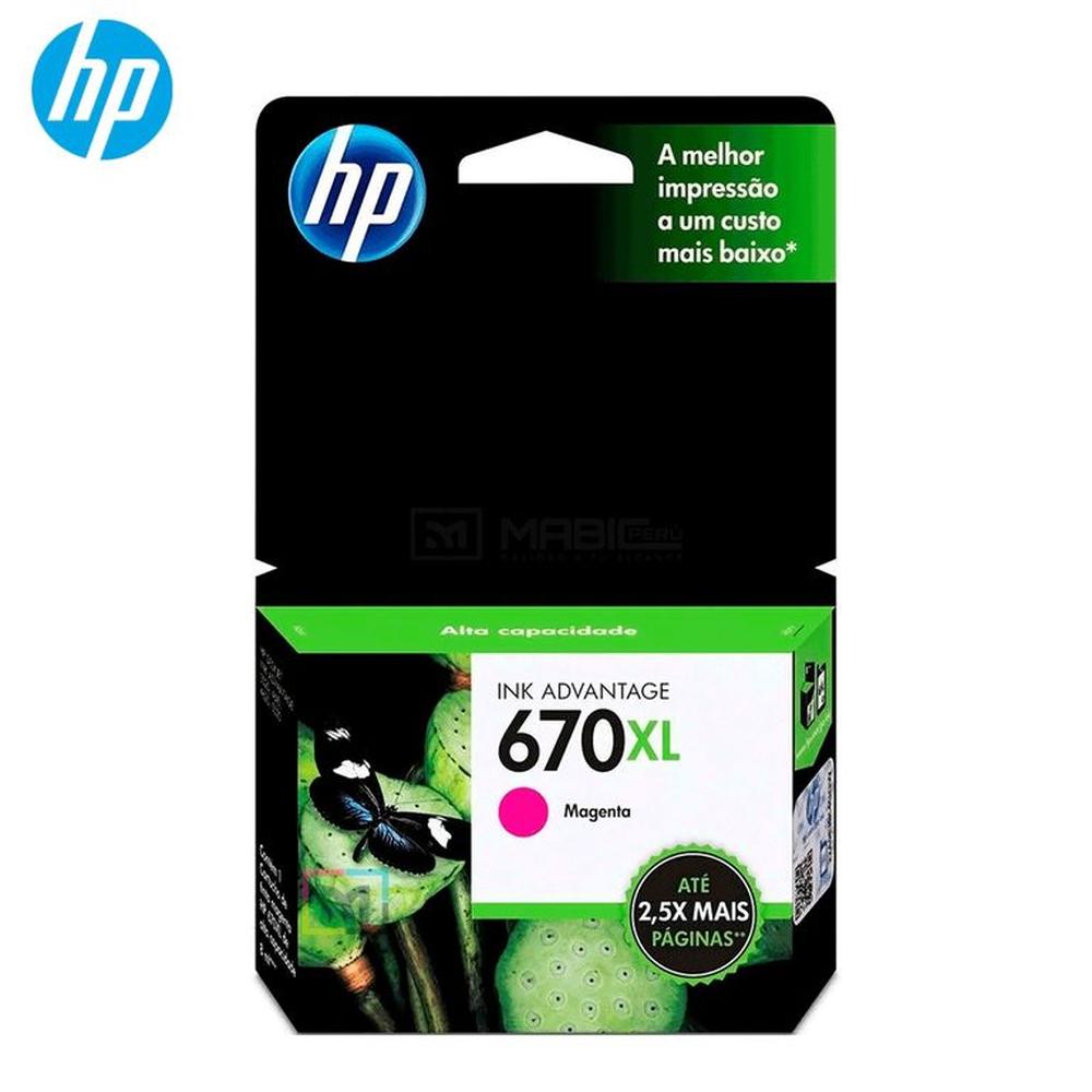 Cartucho de Tinta HP 670XL Magenta CZ119AL Deskjet 3525 4615 4625 5525 Original