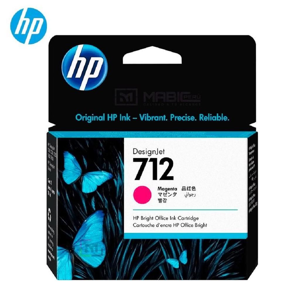 Cartucho de Tinta HP 712 Magenta 3ED68A DesignJet T210 T250 T650 Original - 29ml