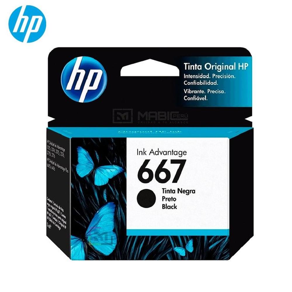 Cartucho de Tinta HP 667 Negro 3YM79AL DeskJet 2775 4175 Original