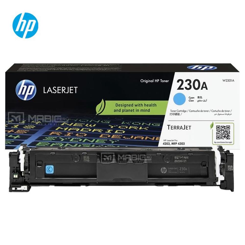TONER HP 230A CIAN W2301A LJ 4203 MFP 4303 ORIGINAL