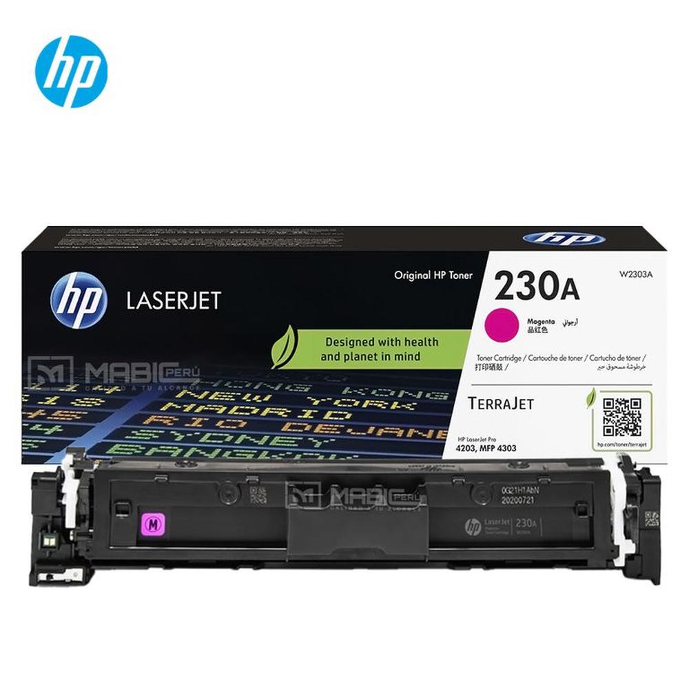 TONER HP 230A MAGENTA W2303A LJ 4203 MFP 4303 ORIGINAL