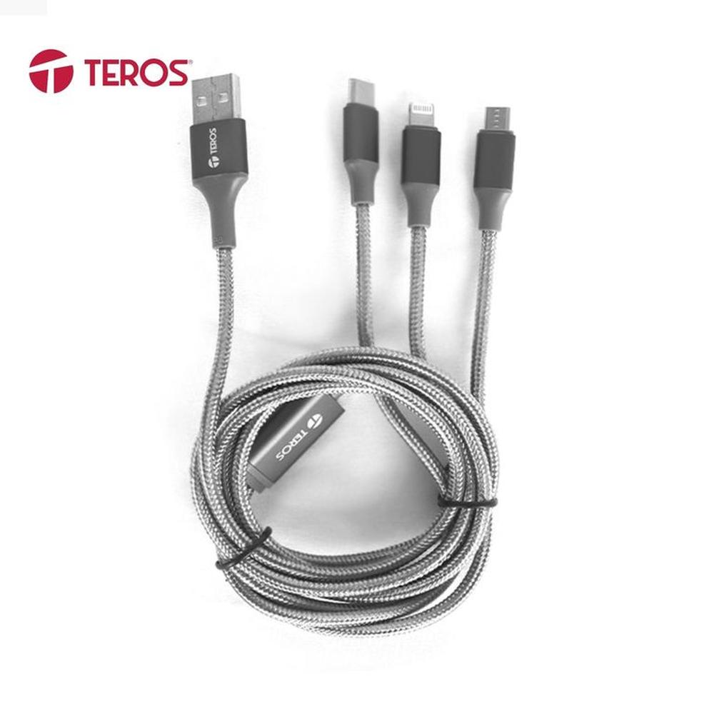 CABLE DE CARGA 3 EN 1 TEROS TE-70210W