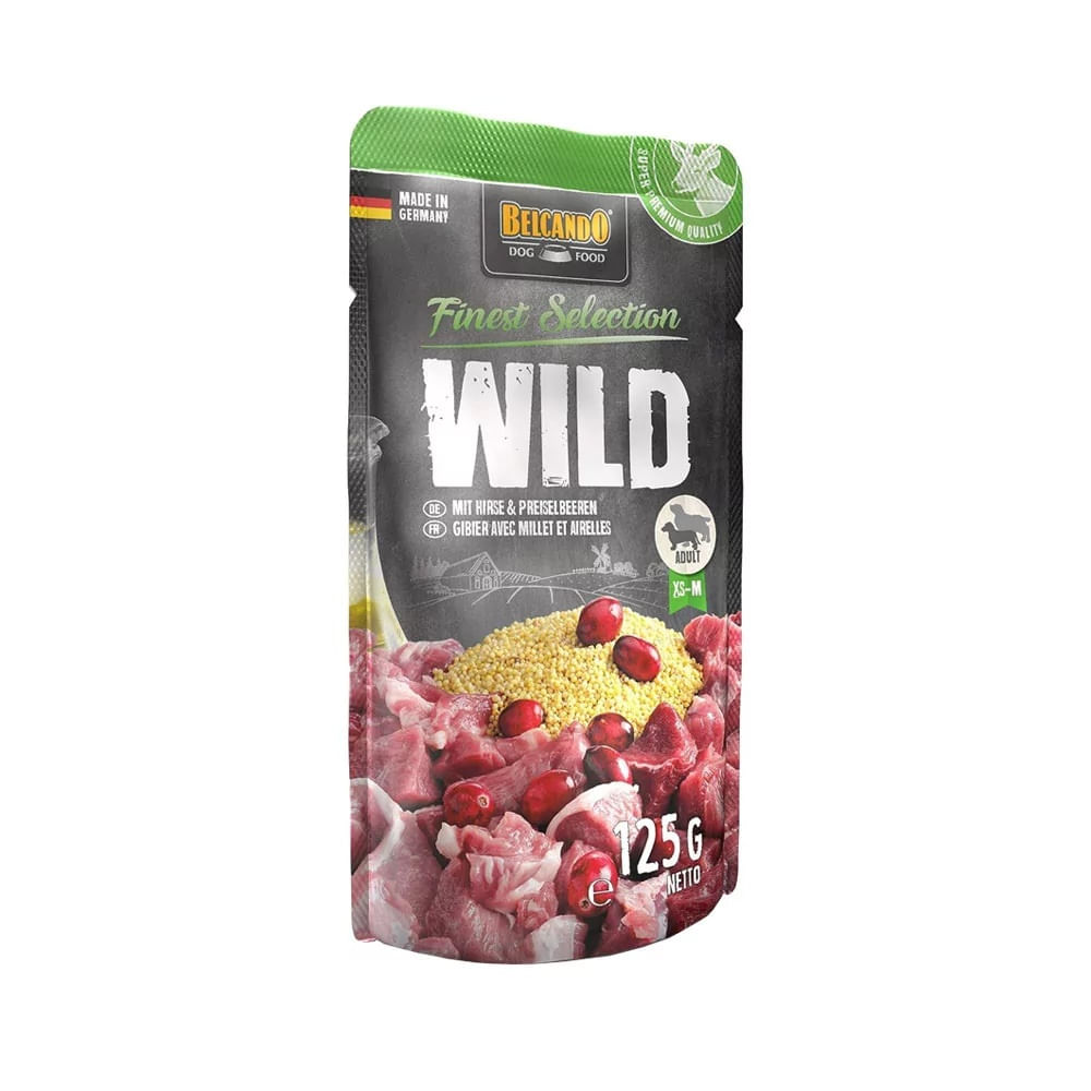 Alimento Belcando Adulto Venado con Mijo y Arándanos Sobre 125gr