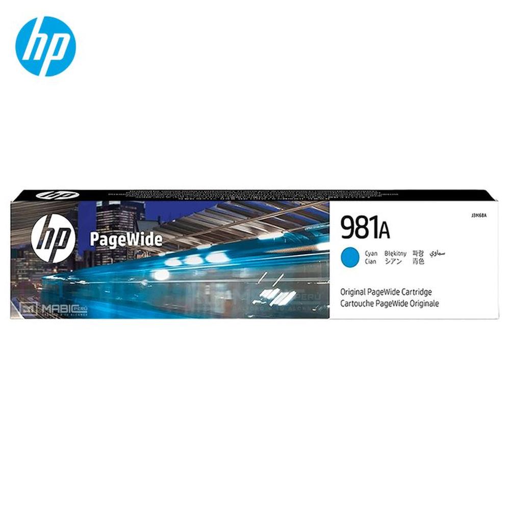Cartucho de Tinta HP 981A Cian J3M68A PageWide 556dn 586dn Original