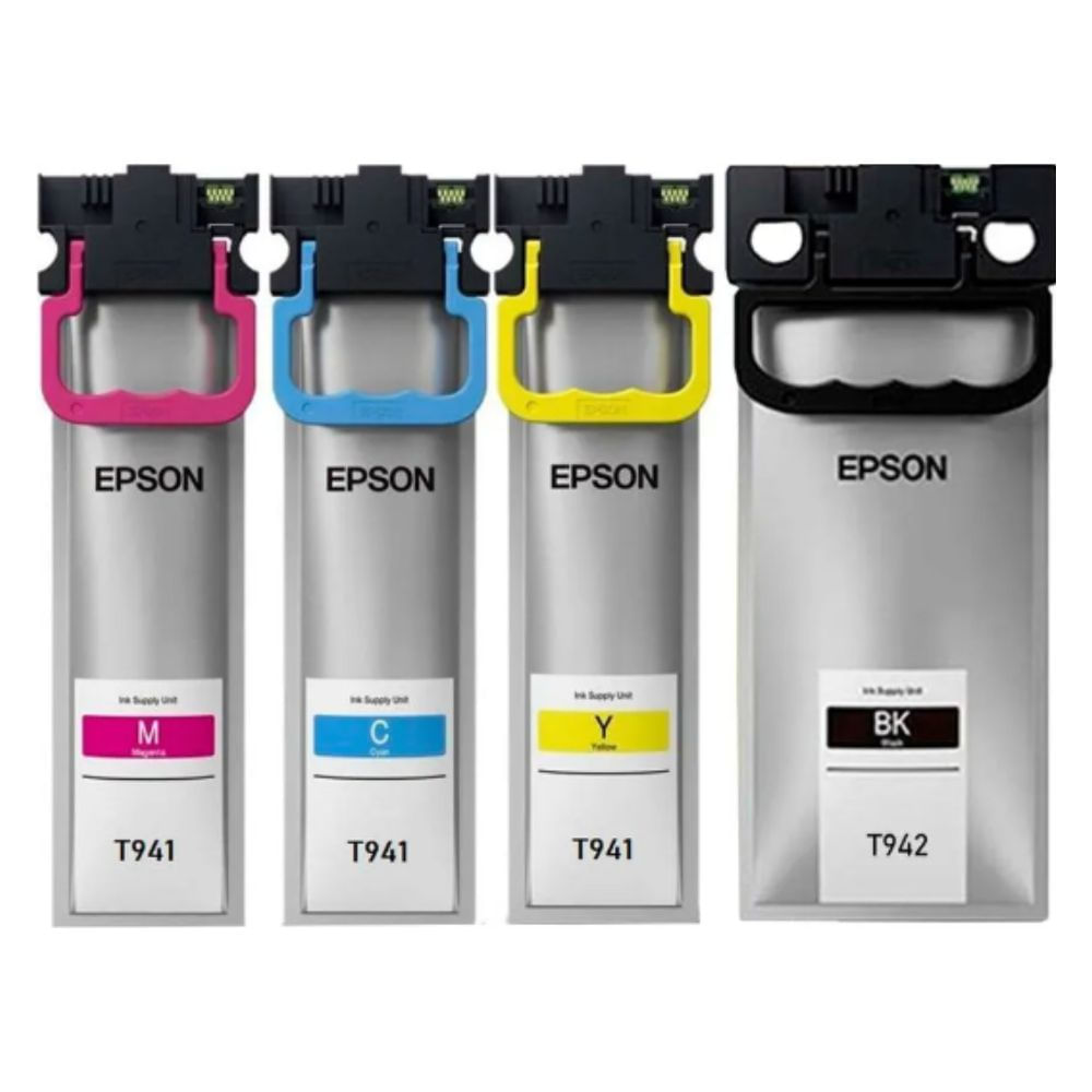 Kit Pack Tinta Epson -T942120 Negro, T941220 Cian, Magenta, Amarillo