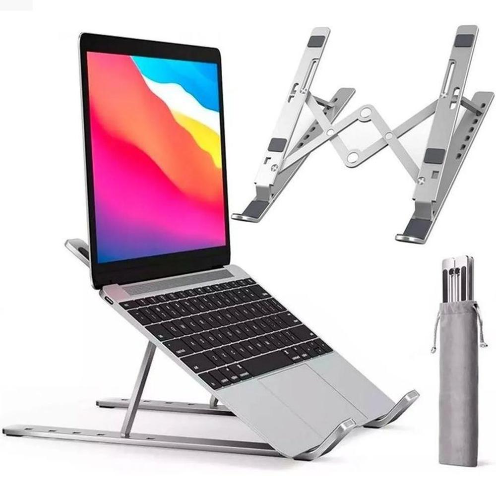 SOPORTE PARA LAPTOP ALUMINIO 16"" NOTEBOOK MACBOOK TABLETAS - AJUSTABLE