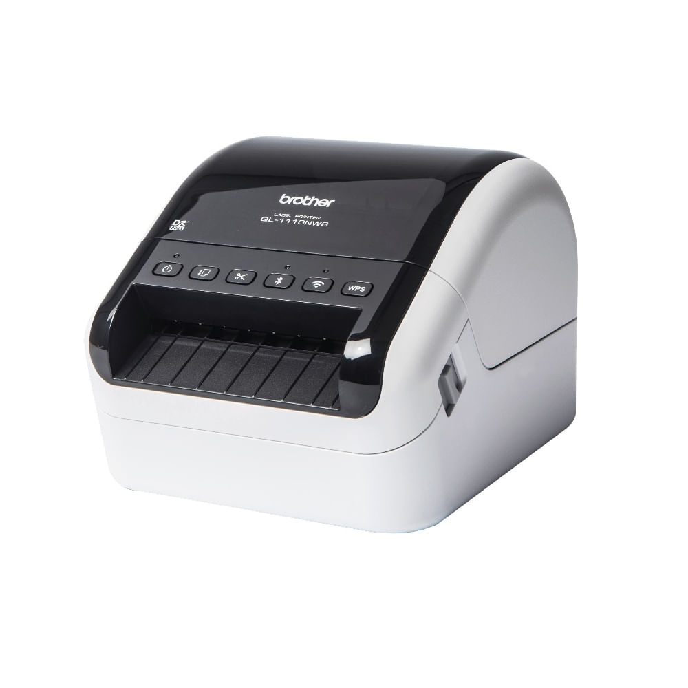 Etiquetadora Brother QL-1110NWB, rápida y versátil, impresión a color, ideal para etiquetas grandes