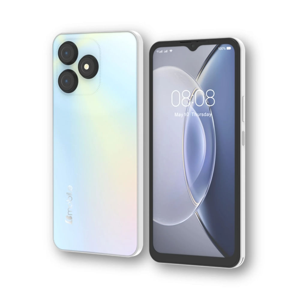 Celular Bmobile Ultra S 4+128GB 4G LTE Blanco Tornasol - Rendimiento y Estilo Compacto