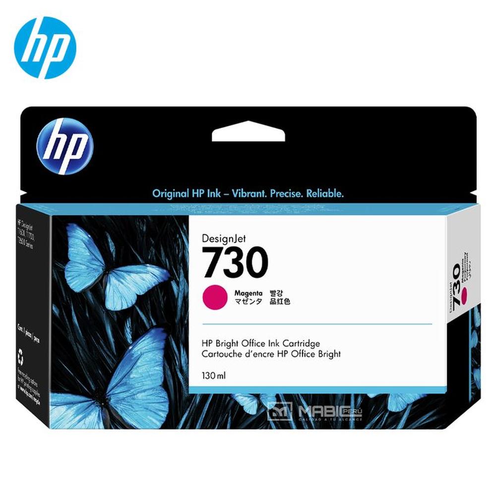Cartucho de Tinta HP 730 Magenta P2V63A DesignJet T1600 T2600 T1700 - 130ml