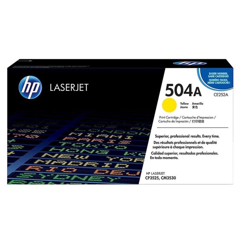 TONER HP 504A AMARILLO CE252A LJ CP3525 ORIGINAL