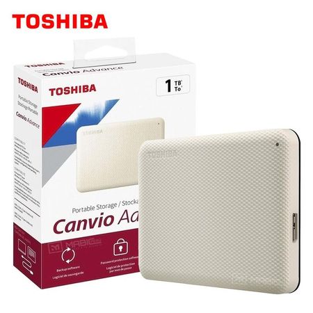 Disco Duro Externo Toshiba Canvio Advance 1TB - Blanco - Portátil