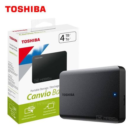 Disco Duro Externo Toshiba Canvio Basics 4TB - Negro Mate - Portátil