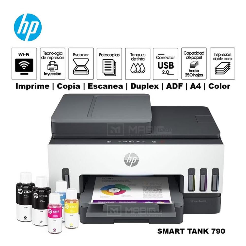 Impresora Multifuncional Hp Smart Tank 790 Duplex Wifi Red ADF