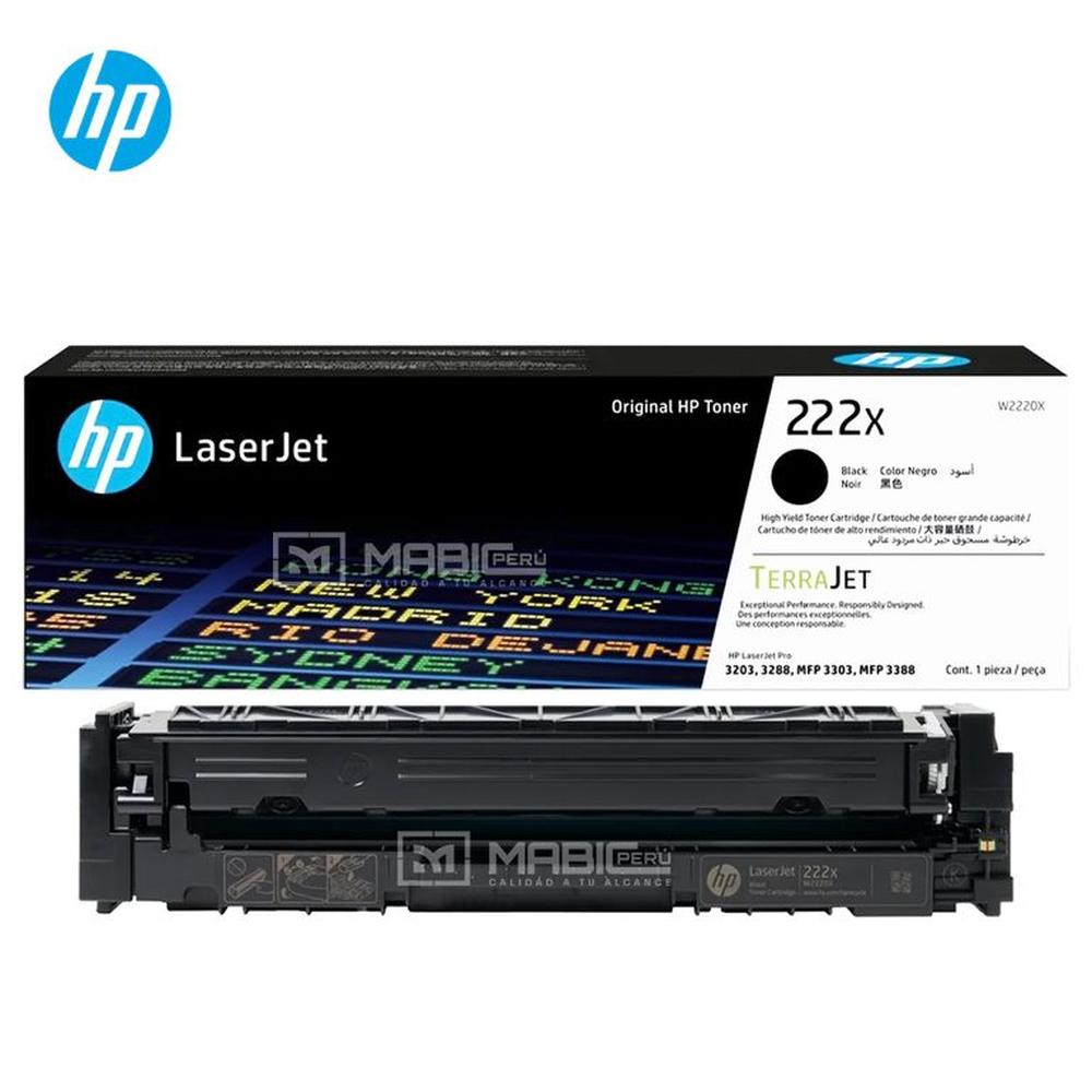 TONER HP 222X NEGRO W2220X LJ 3303 3201 3204 3288 ORIGINAL