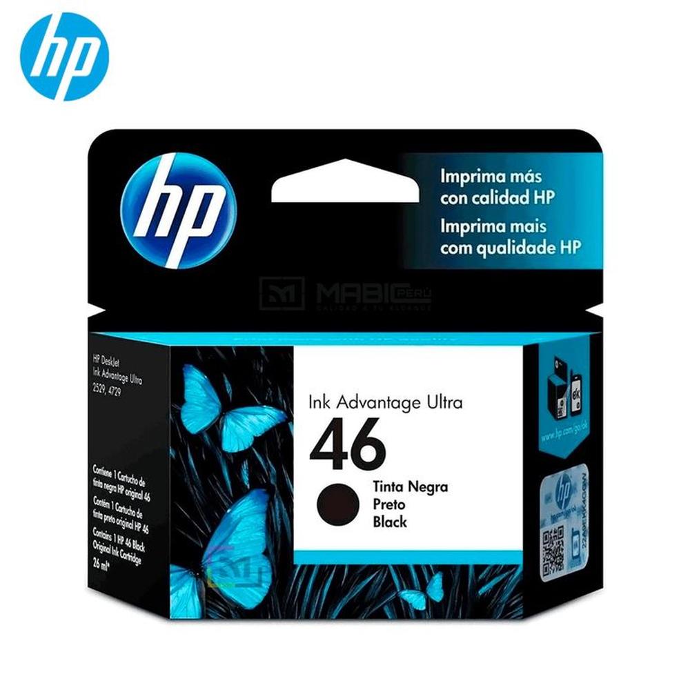 Cartucho de Tinta HP 46 Negro CZ637AL DeskJet 2529 4729 5739 Original