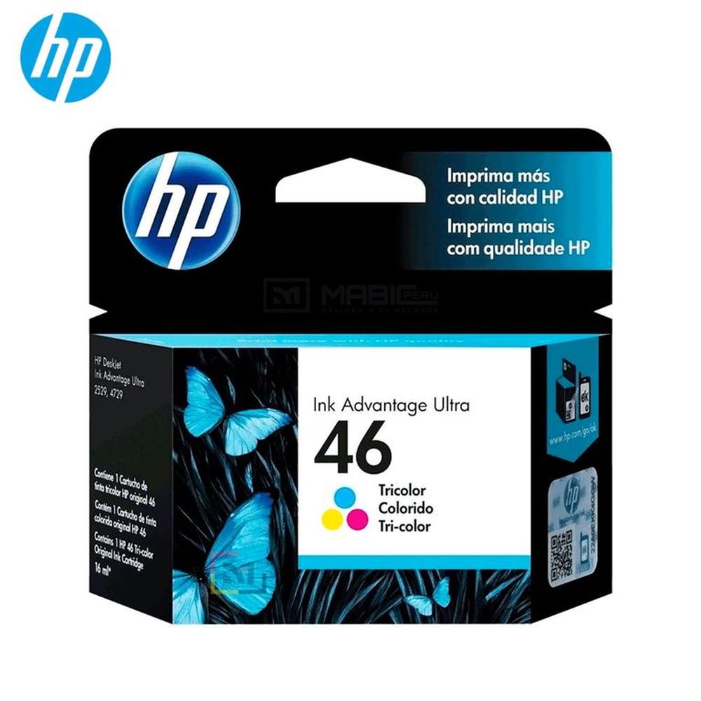 Cartucho de Tinta HP 46 Tricolor CZ638AL DeskJet 2529 4729 5739 Original
