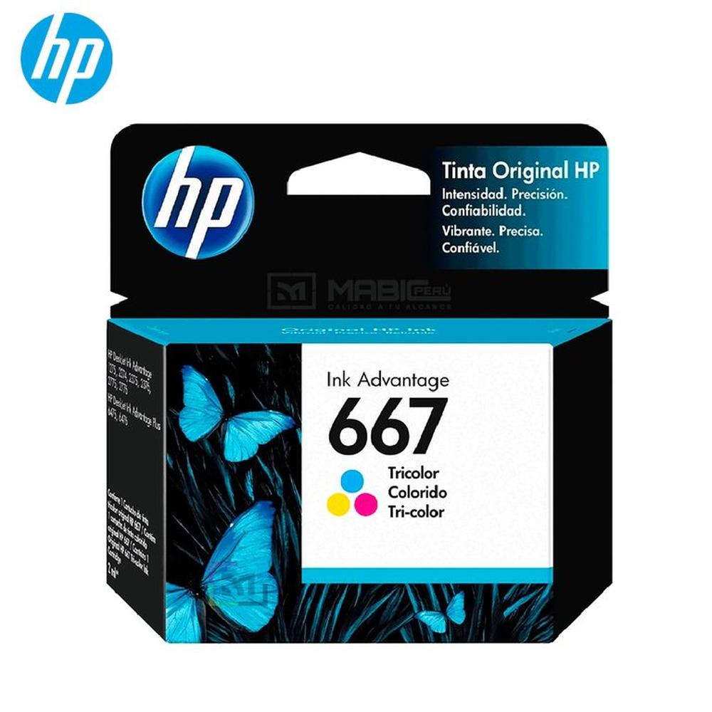 Cartucho de Tinta HP 667 Tricolor 3YM78AL DeskJet 2775 4175 Original