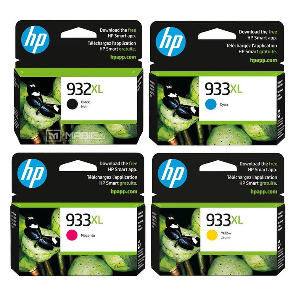 Pack Tinta HP 932XL 933XL Negro Cian Magenta Amarillo OfficeJet 6700 7710 7610 Original