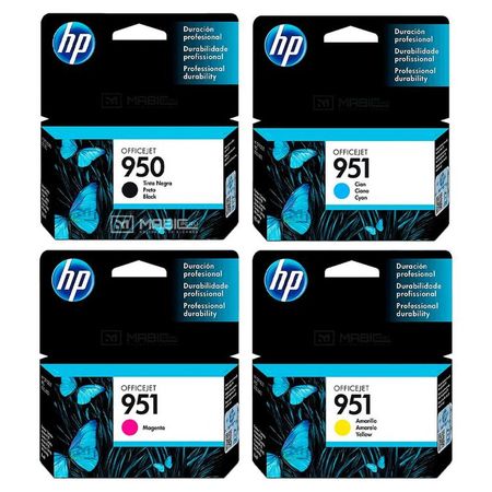 Pack Tinta HP 950 951 Negro Cian Magenta Amarillo OfficeJet 8100 8600 8610 Original