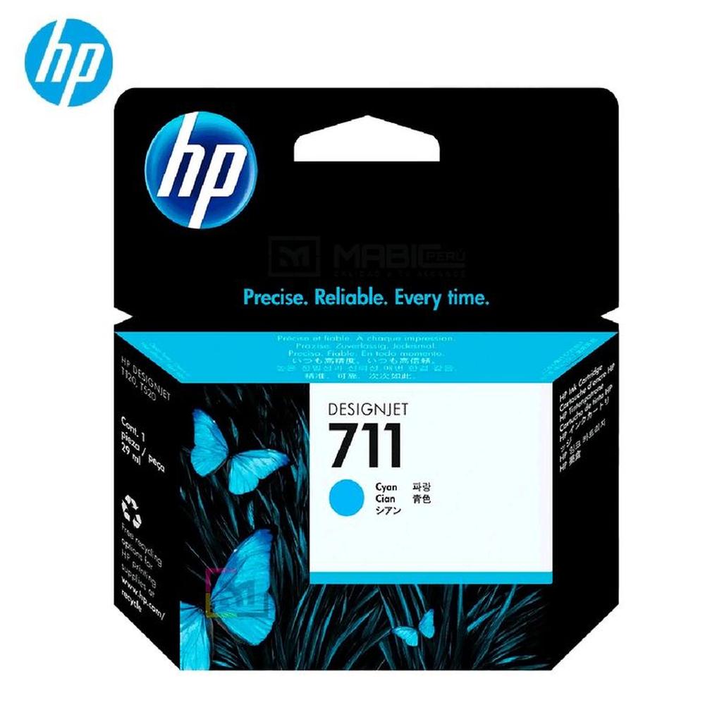 Cartucho de Tinta HP 711 Cian CZ130A DesignJet T120 T520 T530 Original - 29ml