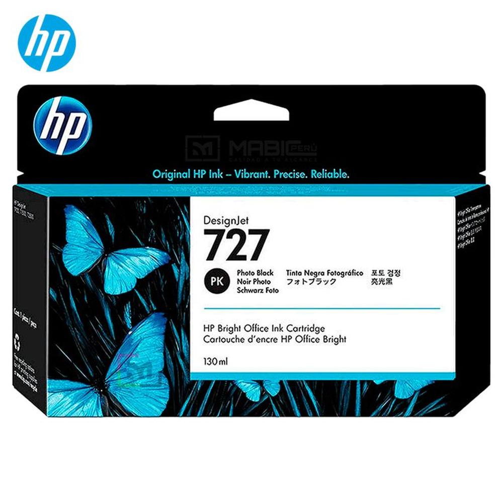 Cartucho de Tinta HP 727 Negro Fotográfico B3P23A DesignJet T2500 T930 Original - 130ml