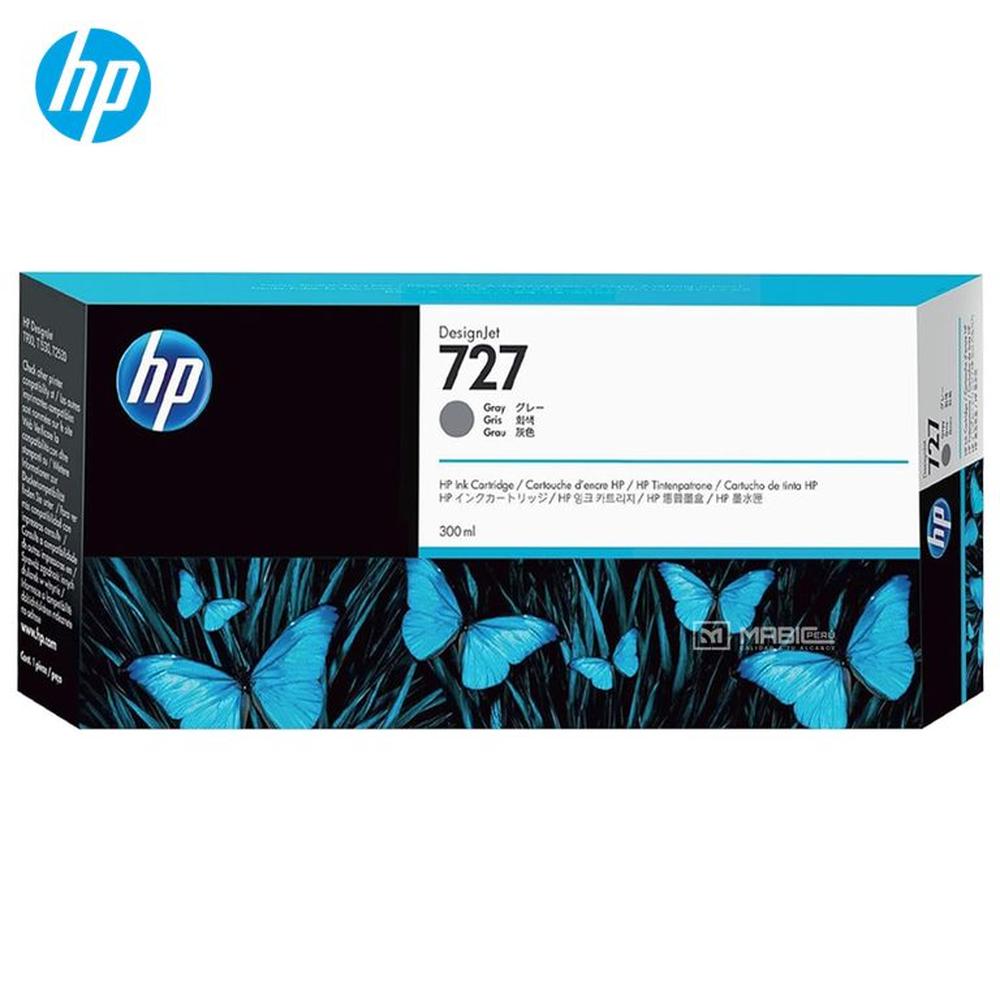 Cartucho de Tinta HP 727 Gris F9J80A DesignJet T2500 T930 Original - 300ml