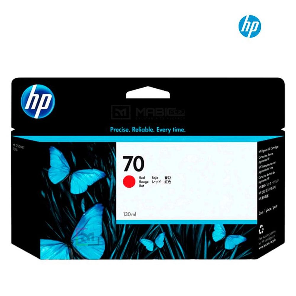 Cartucho de Tinta HP 70 Rojo C9456A DesignJet Z2100 Original - 130ml