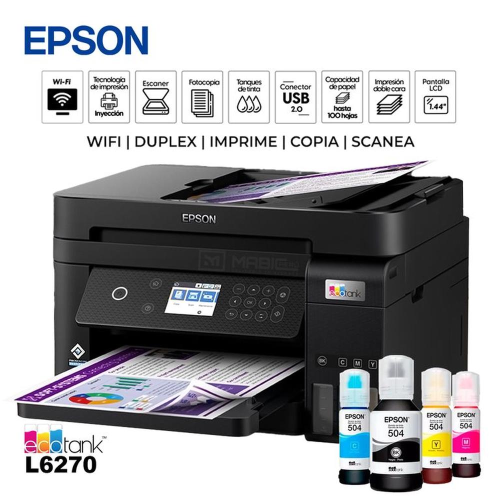 Impresora Multifuncional Epson L6270 Duplex WIFI Red ADF