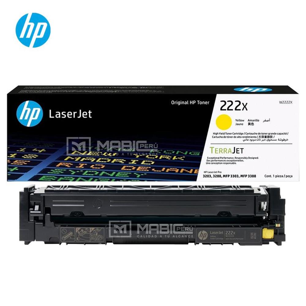 TONER HP 222X AMARILLO W2222X LJ 3303 3201 3204 3288 ORIGINAL