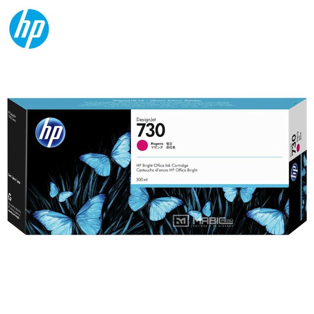 Cartucho de Tinta HP 730 Magenta P2V69A DesignJet T1600 T2600 T1700 Original - 300ml