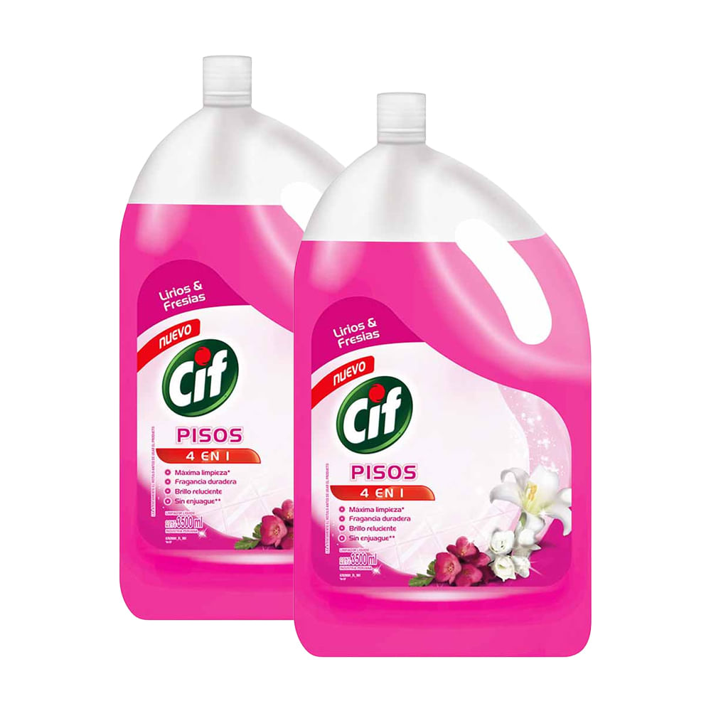 Pack Limpia Pisos Líquido CIF Lirios y Fresas 3.5 L x 2un