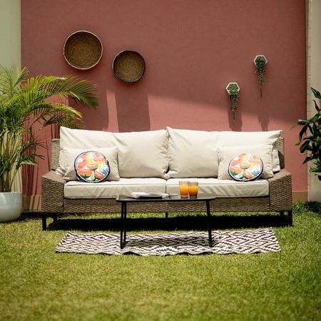 Sofá de Terraza Terranova 224cm 3 Personas Orange