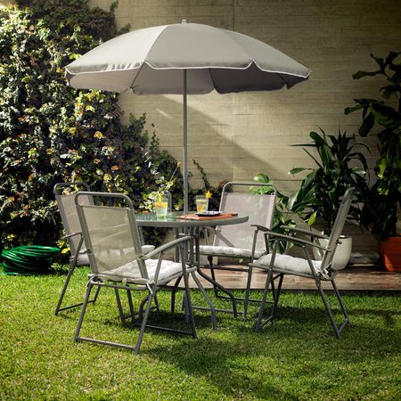 Juego de Comedor de Terraza Barbados Redonda 4 Personas Orange