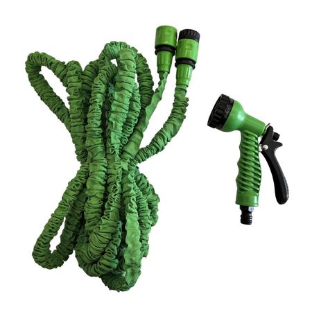 Manguera Extensible 15m con Pistola 7 Funciones Orange