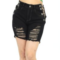 Biker Short Denim Mujer