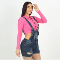 Short Overol Jean Mujer