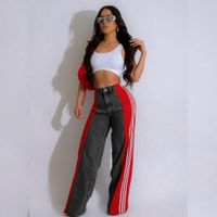 Pantalon Track Jeans Adibreak Rojo