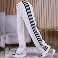 Pantalón Jean Wide Leg Colombiano Rayas Laterales
