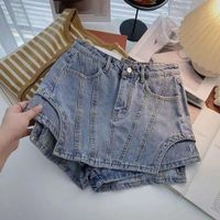 Falda Short Jeans Mujer Modelo Mía