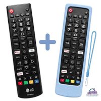 Control LG AKB75675304 para Smart TV + Funda Silicona Celeste