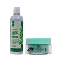 Shampoo de Romero sin Sal + Cera Fijadora de Cabello Kertina