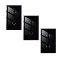 PACK X3 INTERRUPTOR SMART WIFI ALEXA GOOGLE 2 BOTONES NEGRO